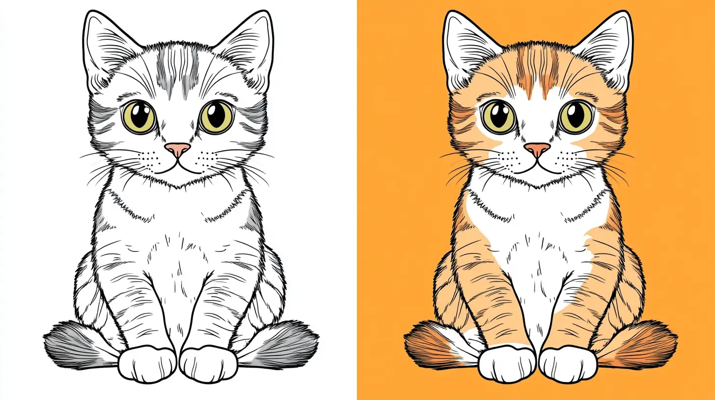 Cat coloring pages