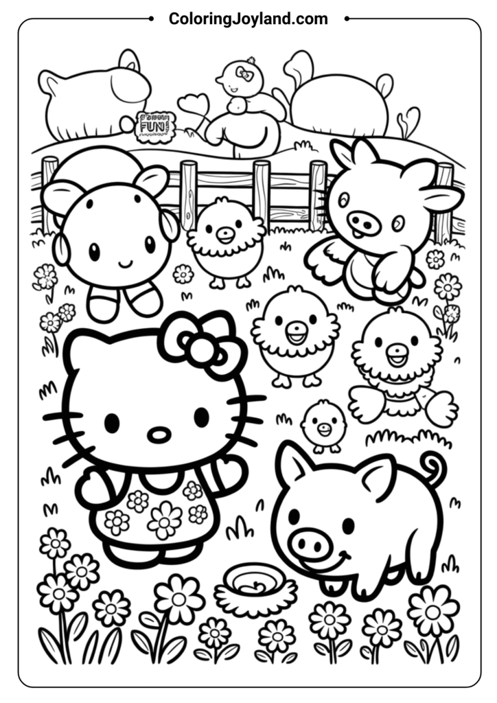 Hello Kitty's Farmyard Friends