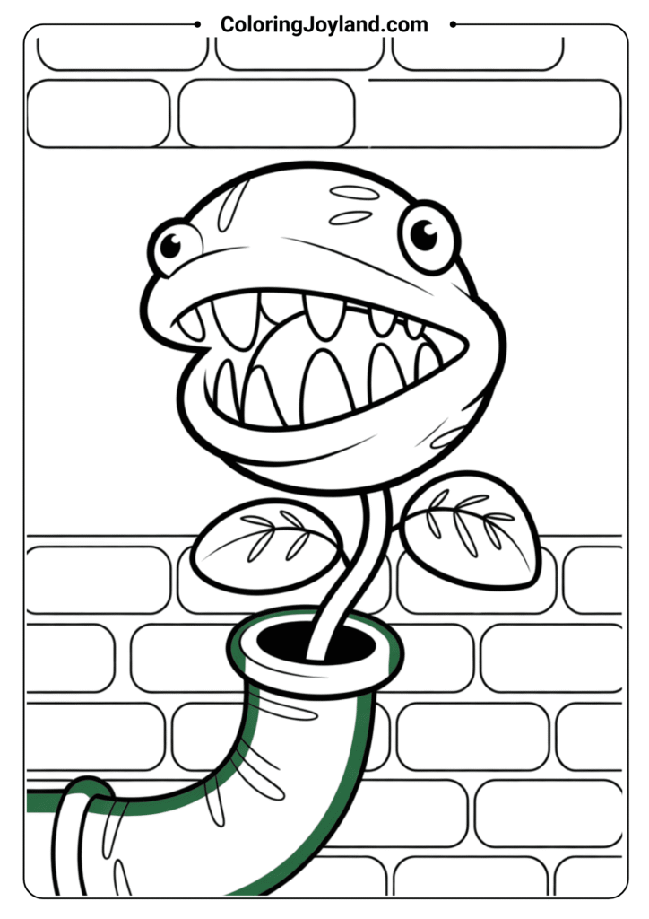 Piranha Plant lurking in a pipe