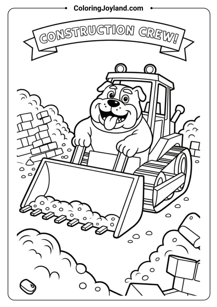 Rubble Construction Site Paw Patrol Coloring Pages