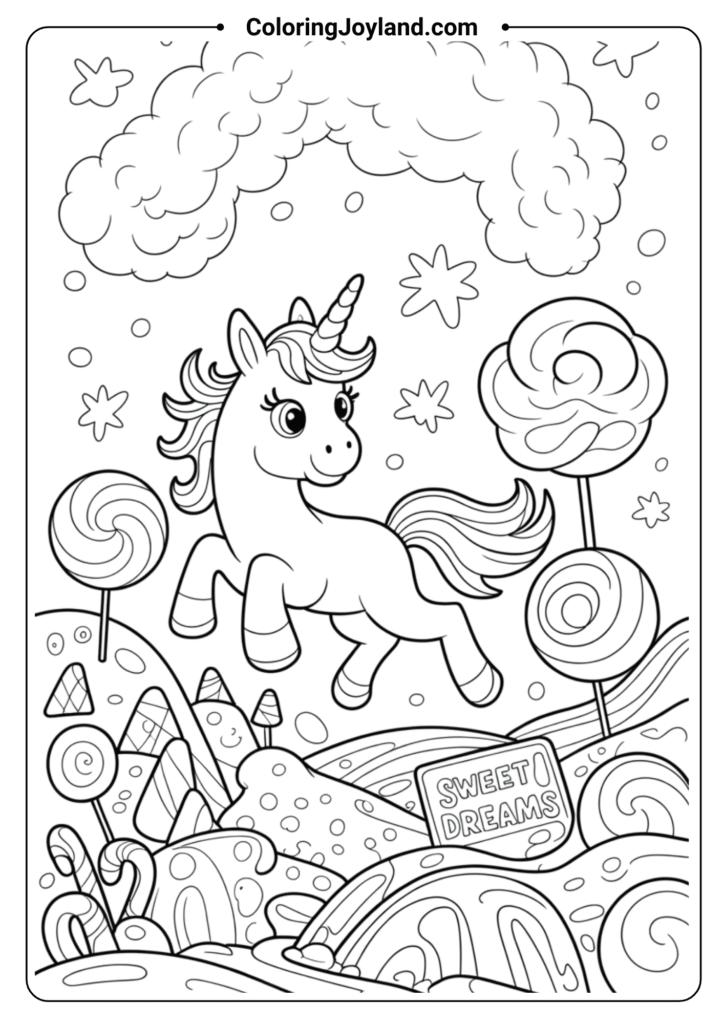 Unicorn in a Candy Land