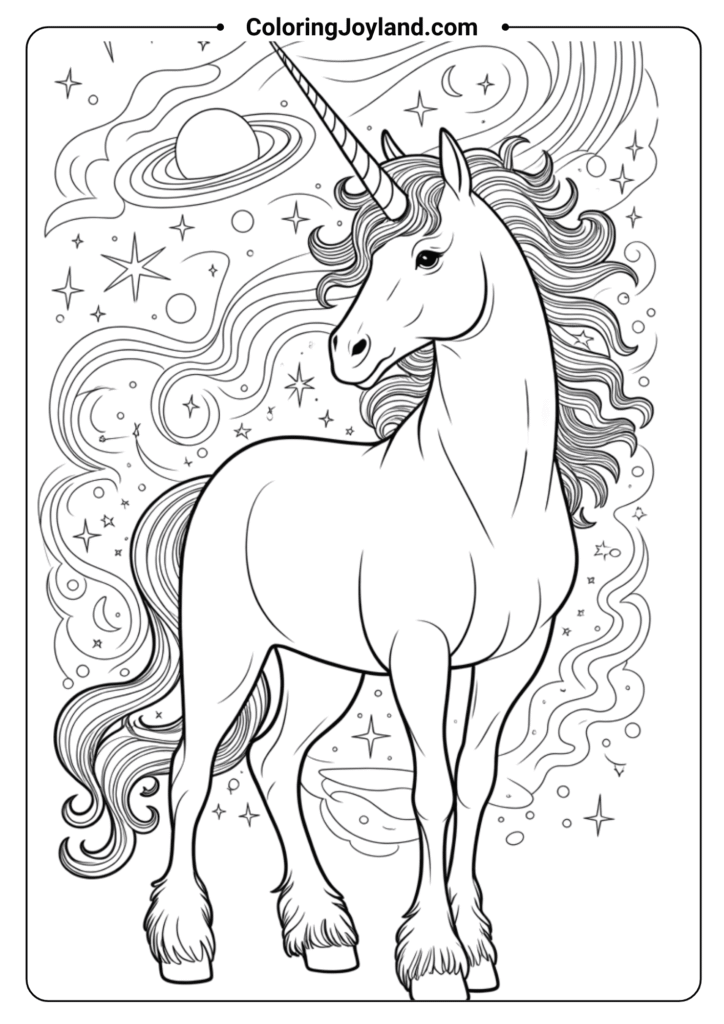 Unicorn in a Galaxy Theme