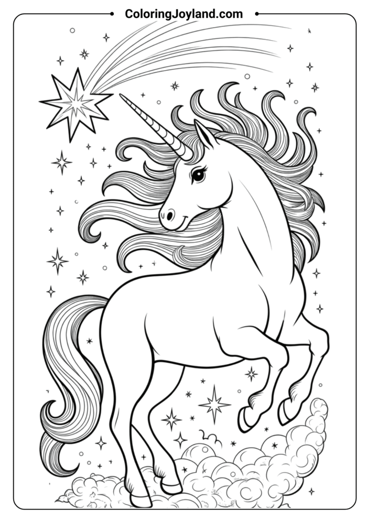 Unicorn with Zodiac Constellations
