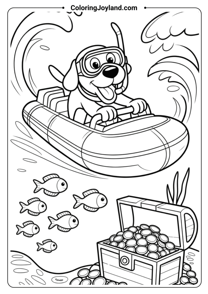 Zuma’s Water Adventure Paw Patrol Coloring Pages