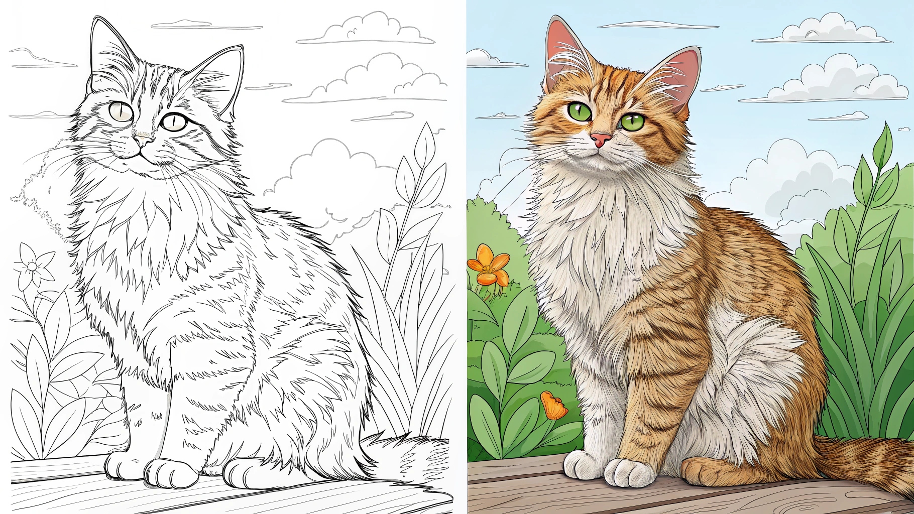 Cat coloring pages