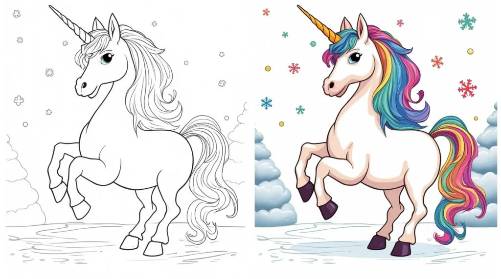 Unicorn Coloring Pages