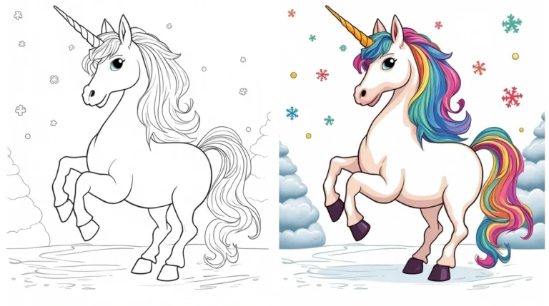 Unicorn Coloring Pages