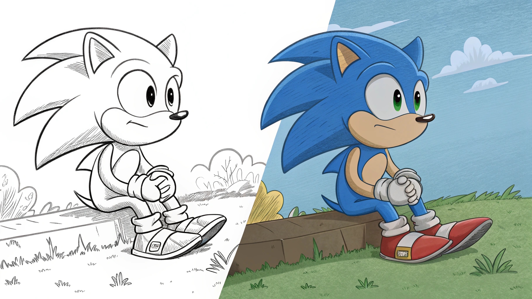 Sonic Coloring pages