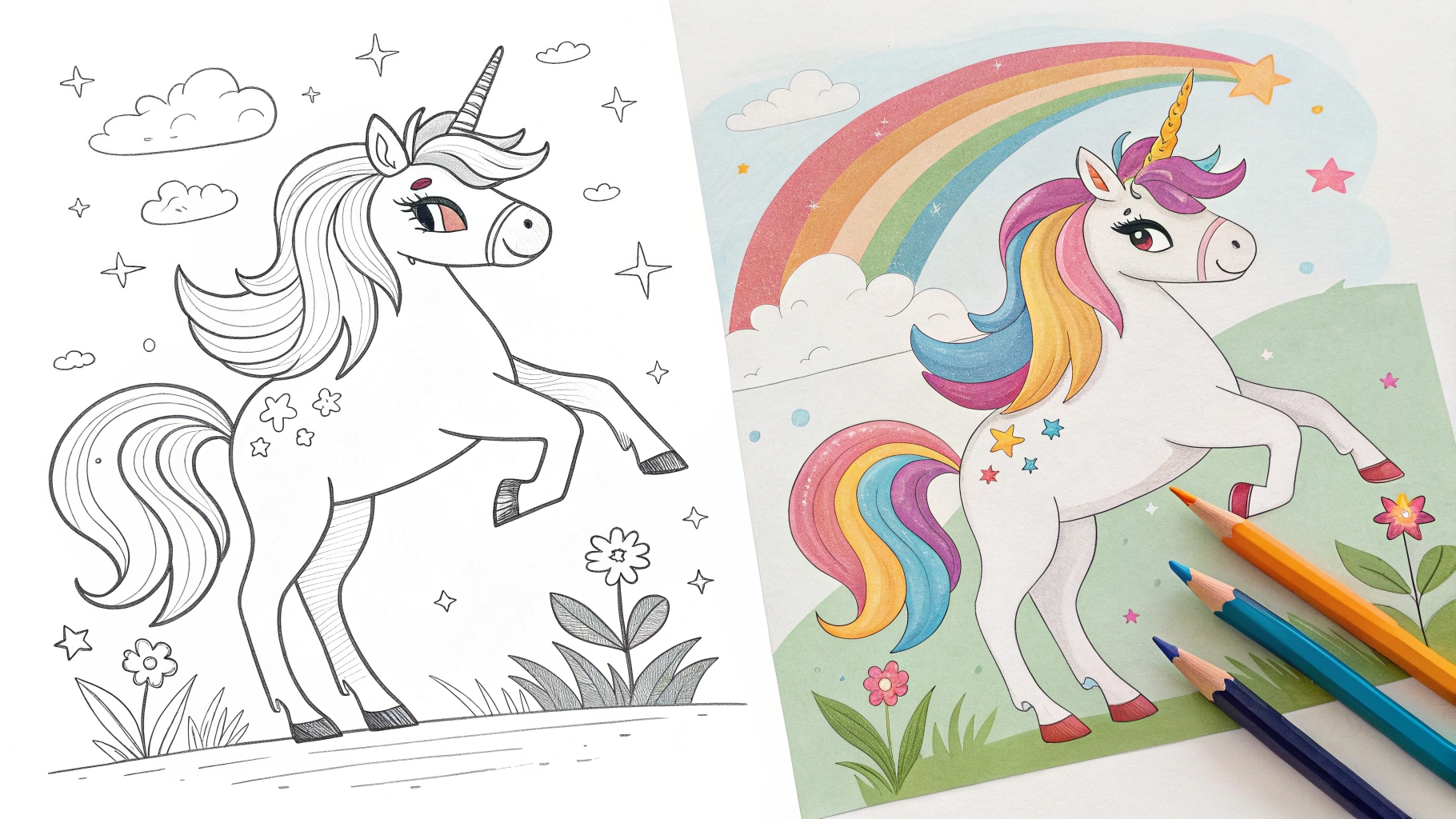 Unicorn Coloring Pages