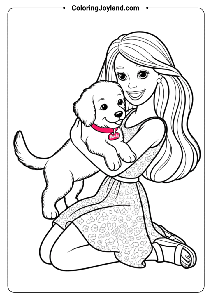 Barbie with Cute Puppy