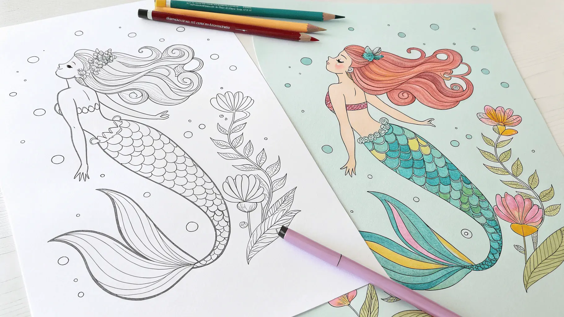 Mermaid Coloring Pages