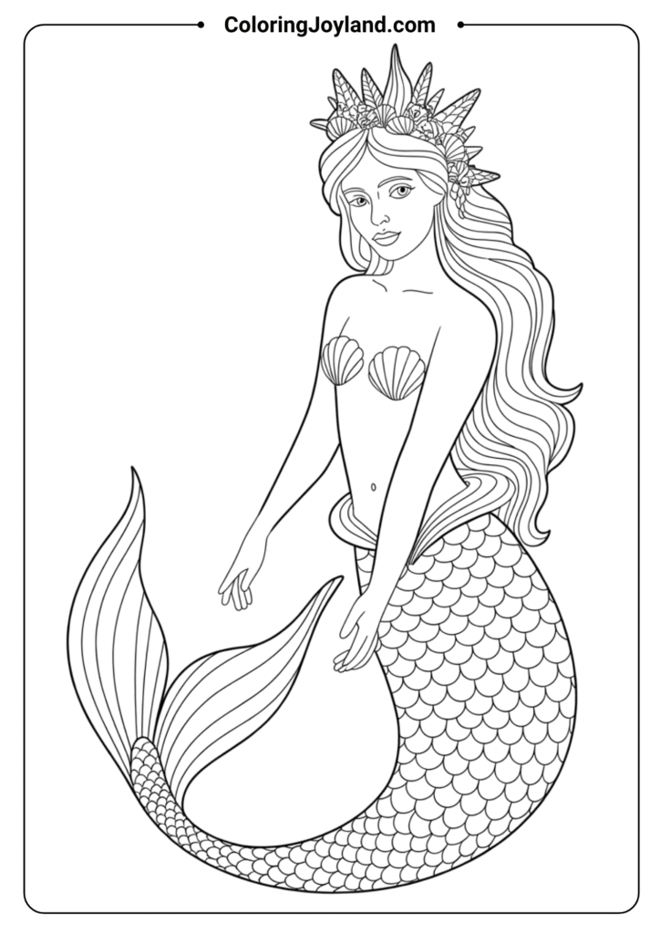 Mermaid Crown Wearing