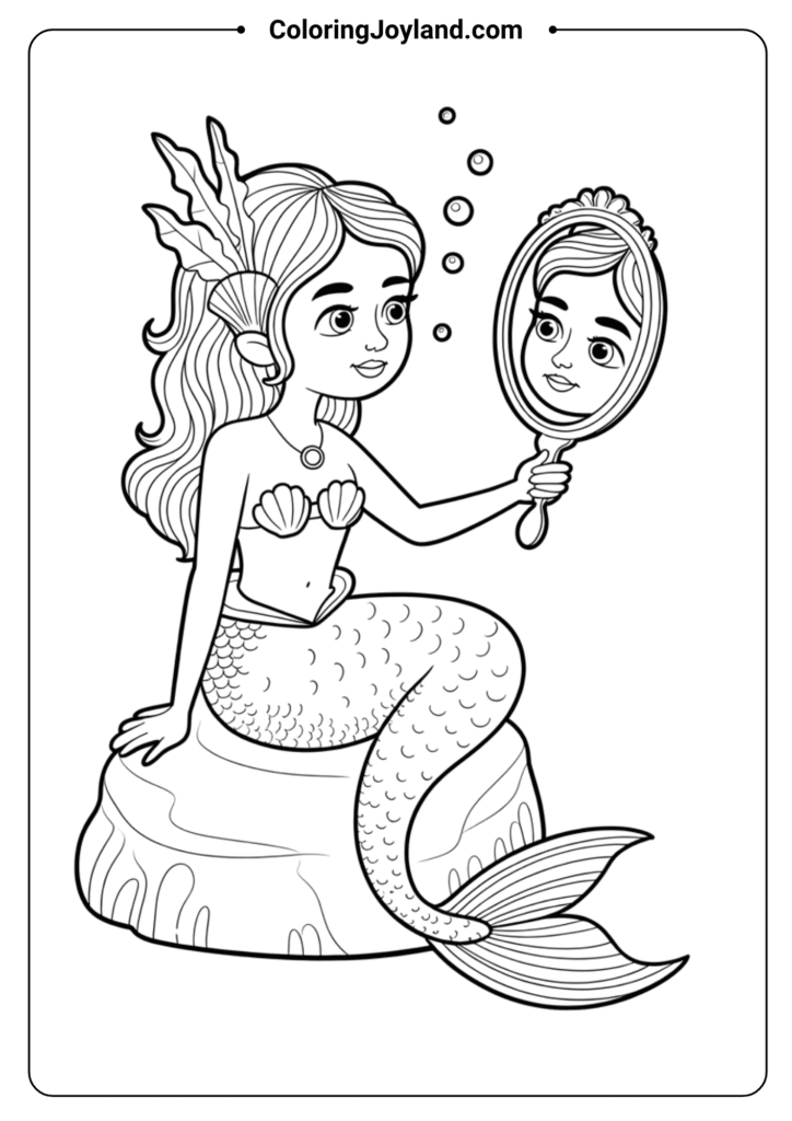 Mermaid Mirror Gazing