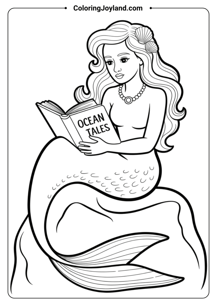Mermaid Reading Book
