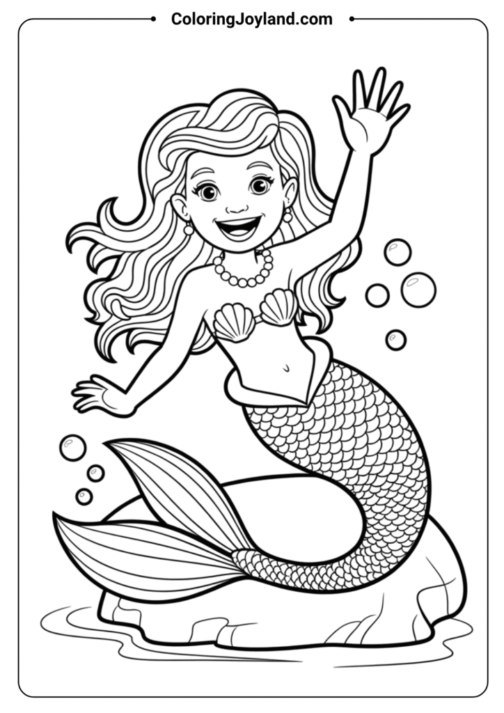 Mermaid Waving Hello