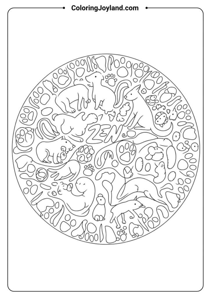 Animal Paw Mandala