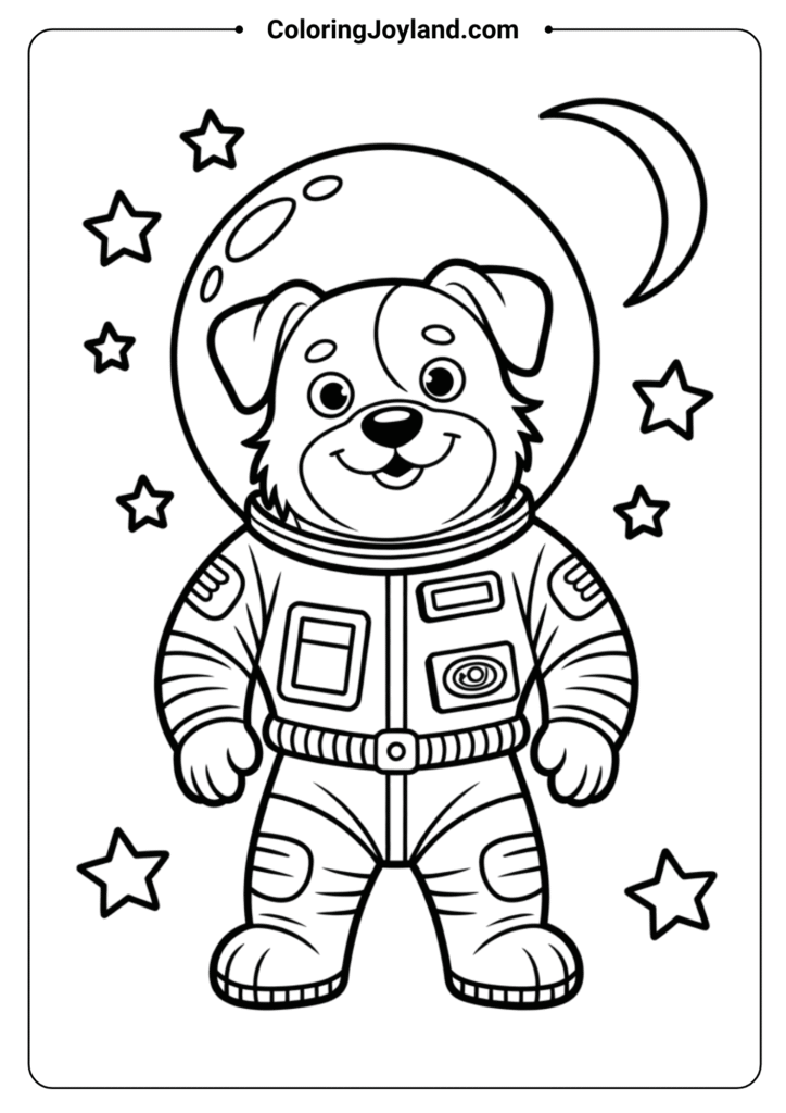 Astronaut Dog Explorer