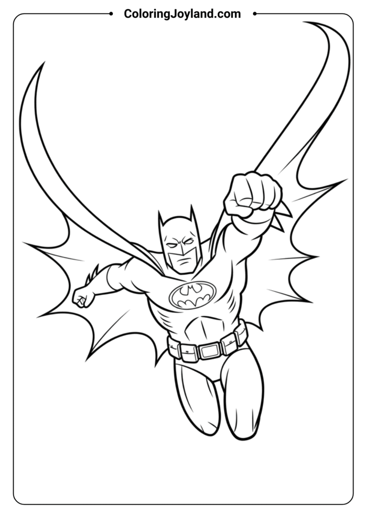 Batman Flying Over Gotham