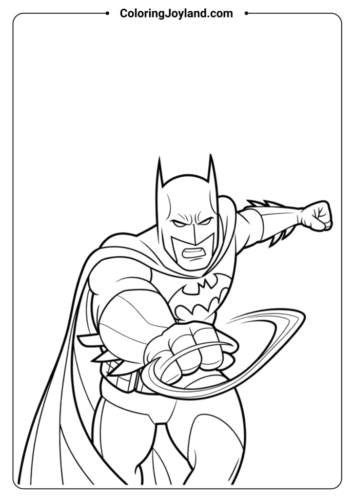 Batman Throwing Batarang