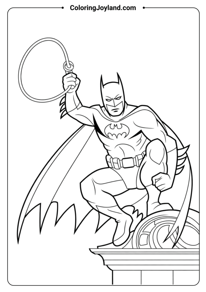 Batman Using Grapple Hook