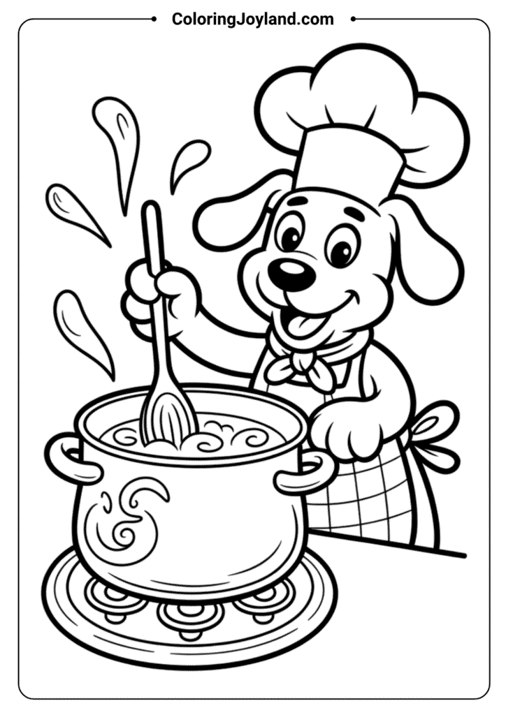 Chef Dog Cooking