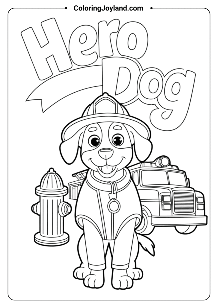 Firefighter Dog Hero
