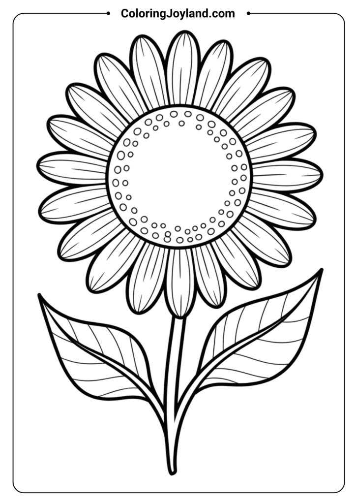 Flower with Leaves