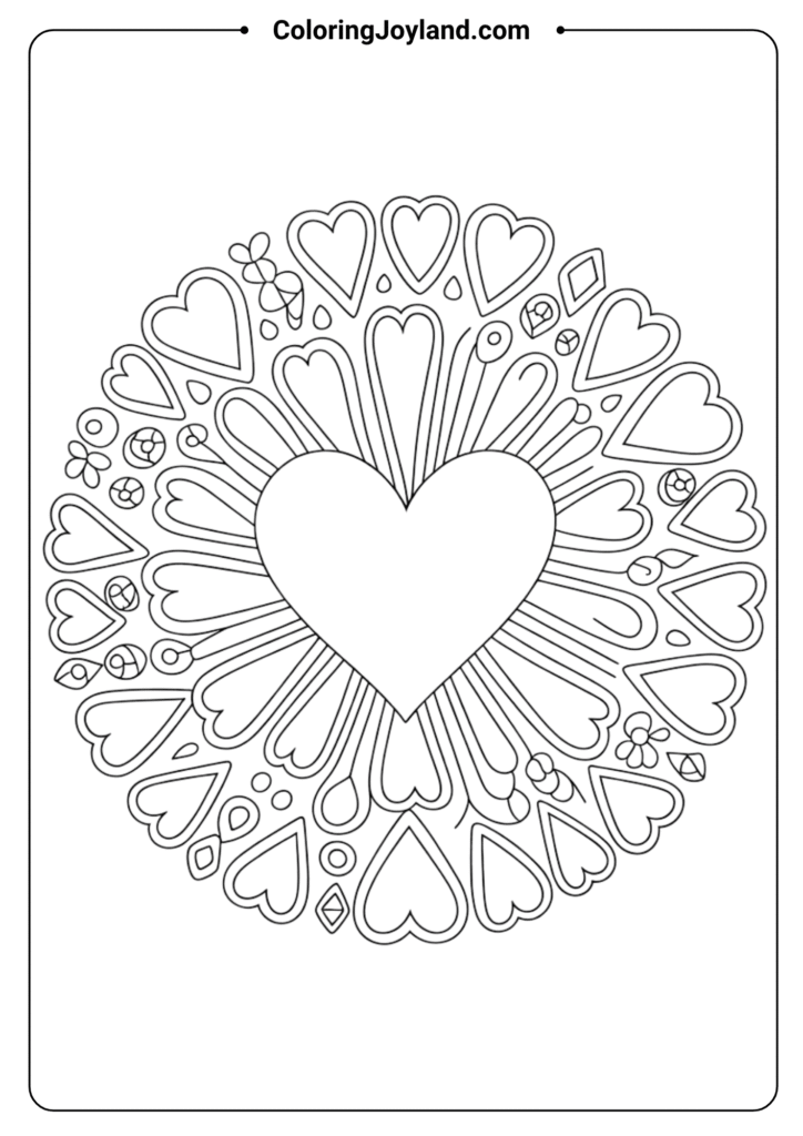 Heart Pattern Mandala