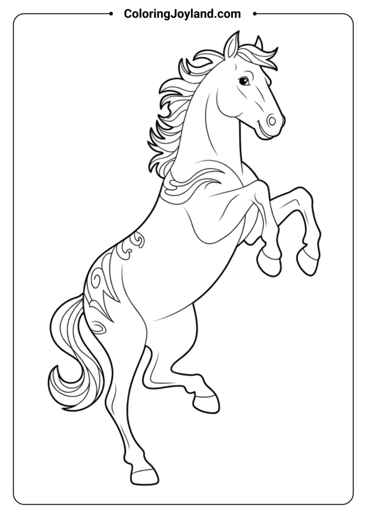 Horse Kicking Back Legs
