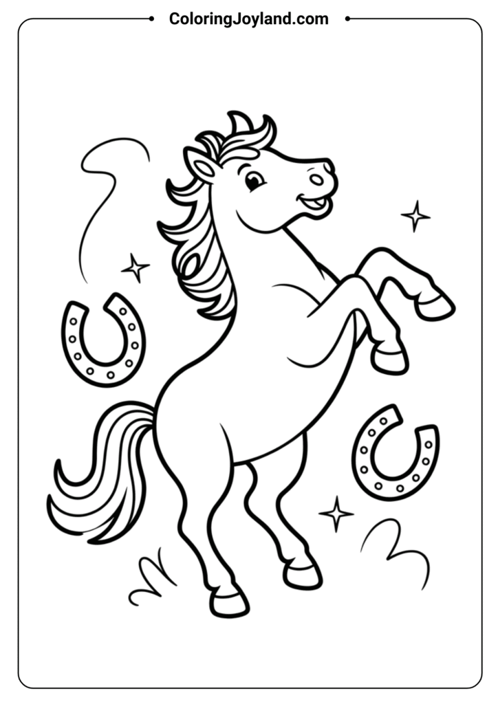 Horse Playfully Kicking Legs