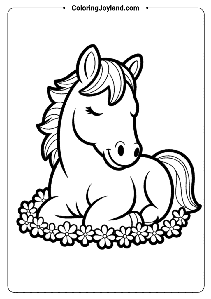 Horse Resting with Eyes Closed