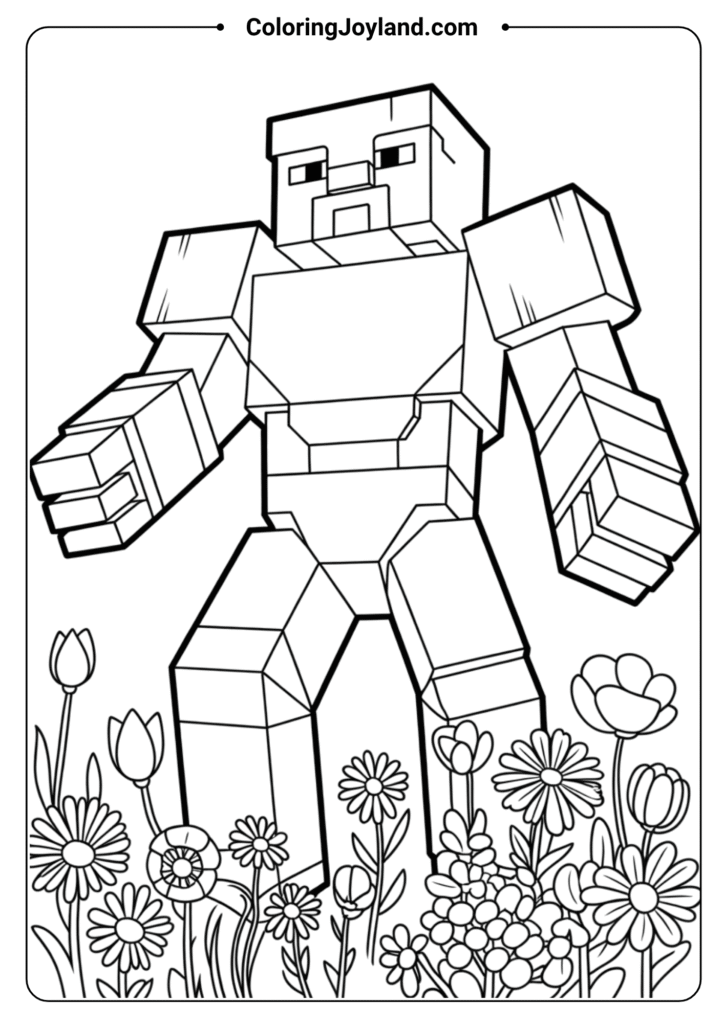 Minecraft Iron Golem Protecting