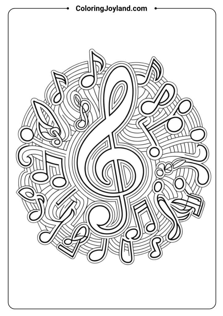 Musical Note Mandala