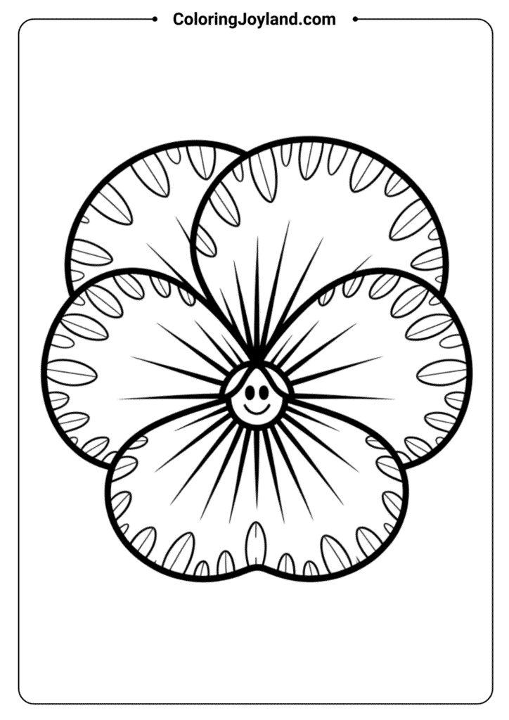 Pansy Flower Face