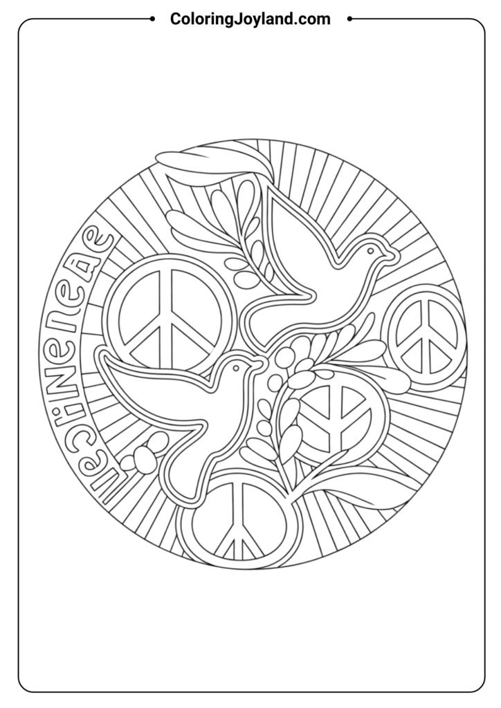 Peace Symbol Mandala