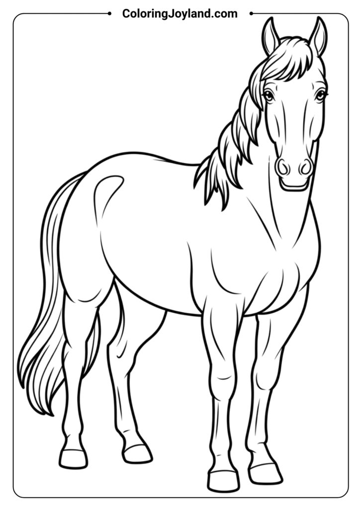 Rear View of Horse Standing
