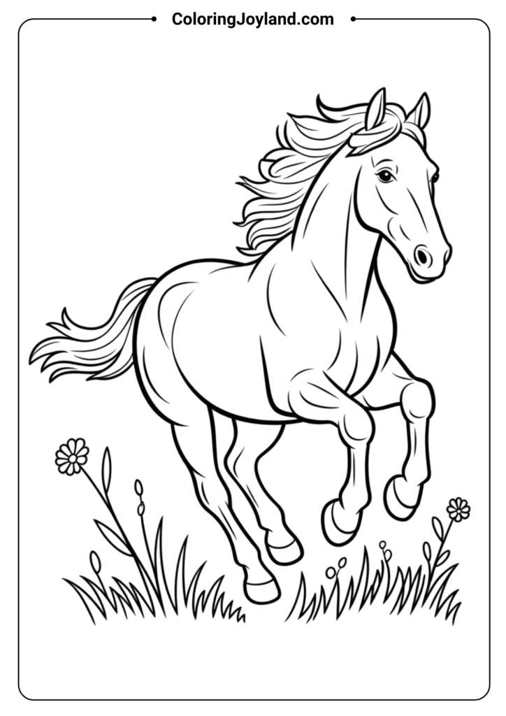 Side View of Horse Running