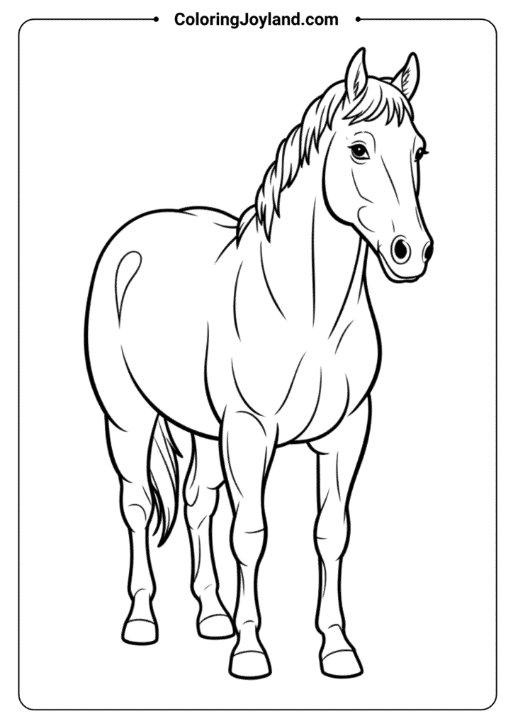 Side View of Horse Standing