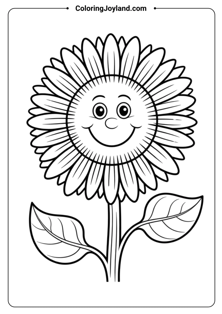 Smiling Sunflower Face
